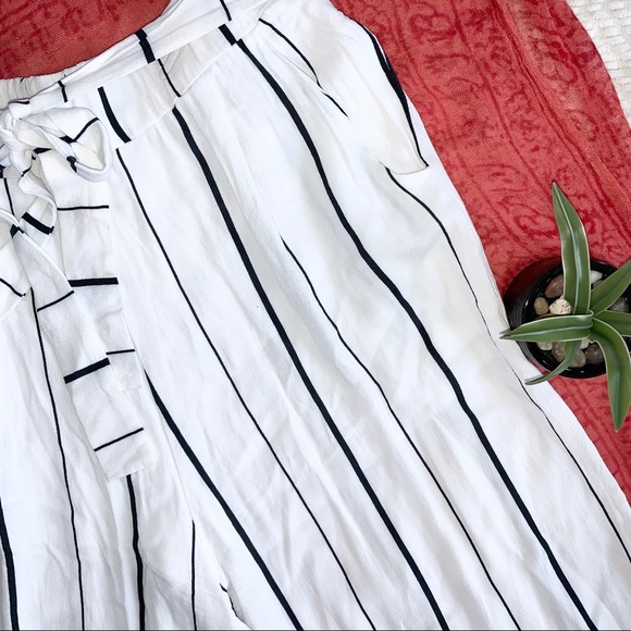 Leith Cropped Palazzo Pants White Size Small - Picture 7 of 16